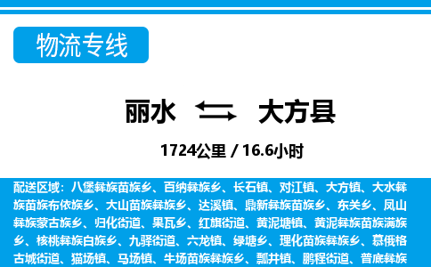 麗水到大方縣物流專線-麗水至大方縣貨運公司