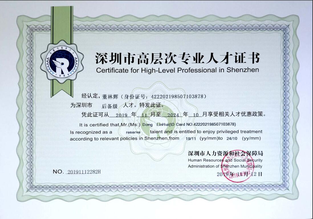 深圳市高層次專業人才